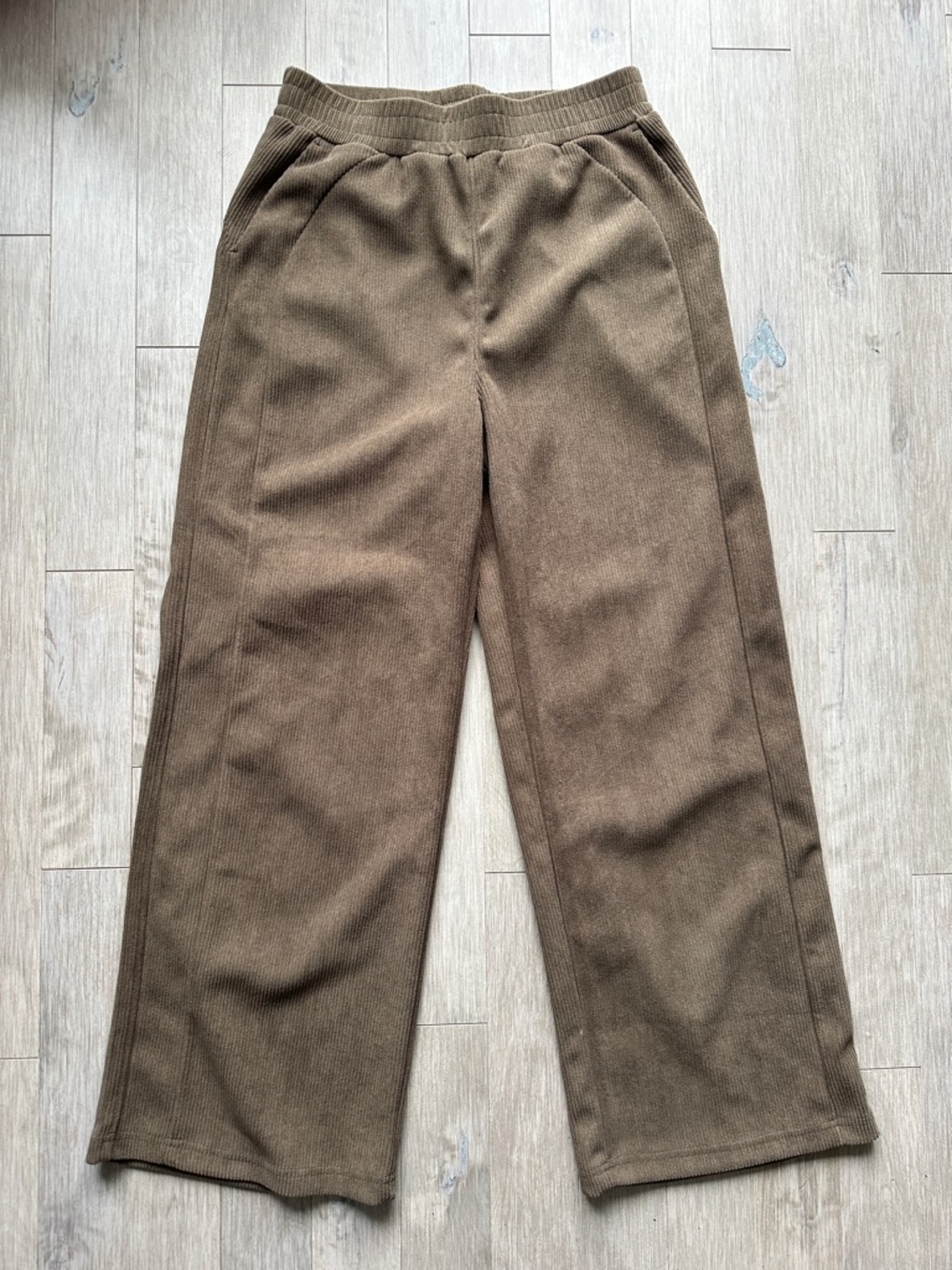 HALARA Corduroy Wide-Leg Pants Brown‎ Medium
